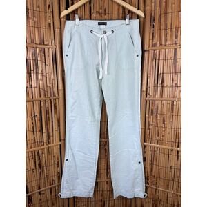 VENUS Women's Linen Blend Convertible Pants Boho Drawstring Light Mint Sz 2